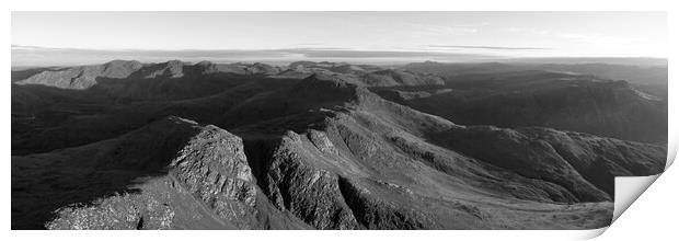 Langdale Lake Dsitrict Black and white Print by Sonny Ryse