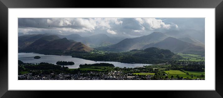 Keswick and the Catbells the lake district Framed Mounted Print by Sonny Ryse