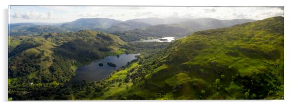 Rydal water in the lake district Aerial Acrylic by Sonny Ryse