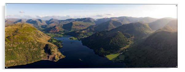 Ullswater lake district aerial Acrylic by Sonny Ryse