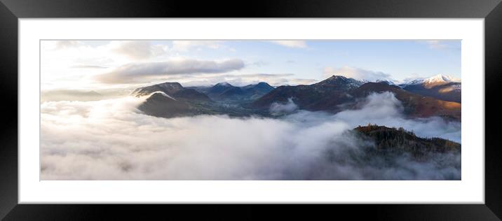 Mist over the Newlands Valley in the Lake District Framed Mounted Print by Sonny Ryse