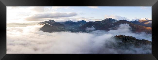 Mist over the Newlands Valley in the Lake District Framed Print by Sonny Ryse