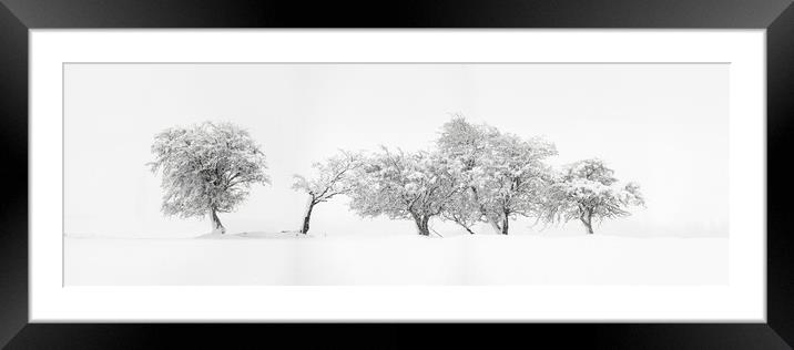 Abstract Trees covered in snow Framed Mounted Print by Sonny Ryse