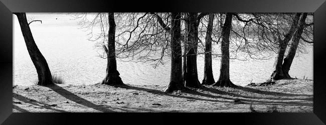 Esthwaite Water black and white Lake District 2 Framed Print by Sonny Ryse