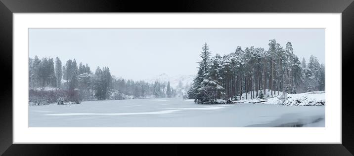 Frozen Tarn Hows Lake District Framed Mounted Print by Sonny Ryse