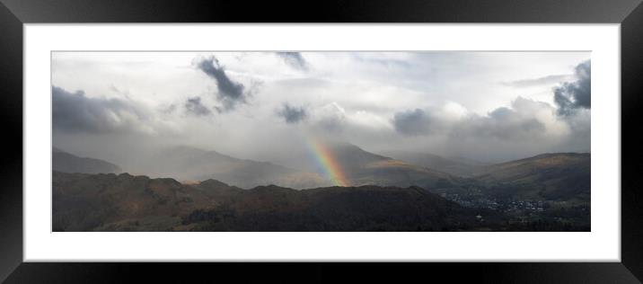 Lake District Rainbow Framed Mounted Print by Sonny Ryse