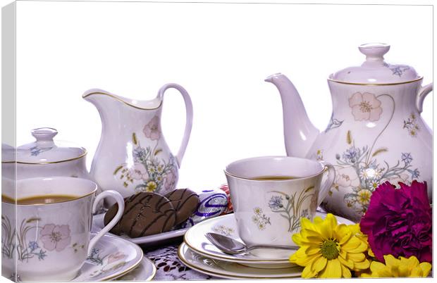 Tea For Two Canvas Print by Lynne Morris (Lswpp)