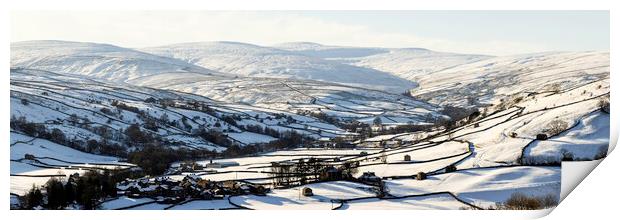 Thwaite in winter Swaledale Yorkshire Dales Print by Sonny Ryse