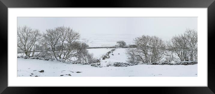 Yorkshire Dales in winter Framed Mounted Print by Sonny Ryse