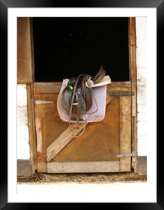 Tack on the Stable Door Framed Mounted Print by Sheila Eames