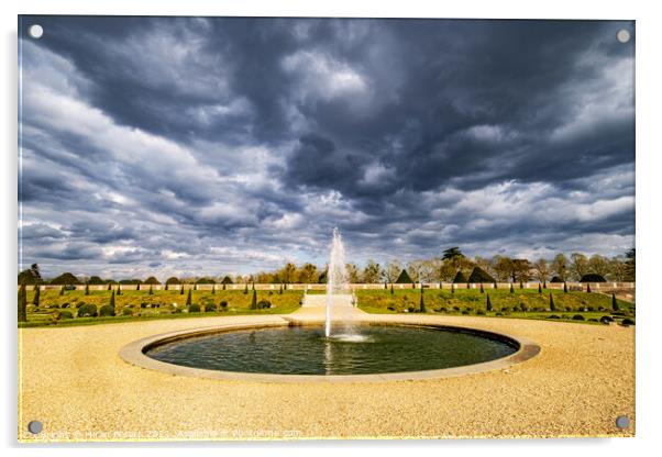 Fountain Hampton Court Palace Acrylic by Hiran Perera