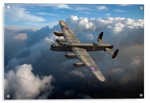 Lancaster PH-D in flight Acrylic by Gary Eason