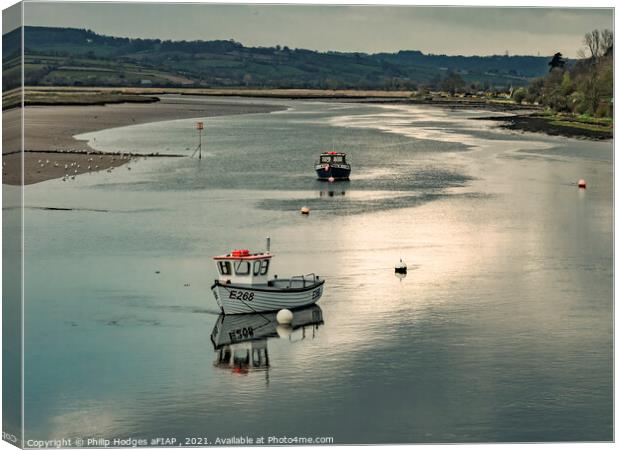 River Axe Estuary Canvas Print by Philip Hodges aFIAP ,
