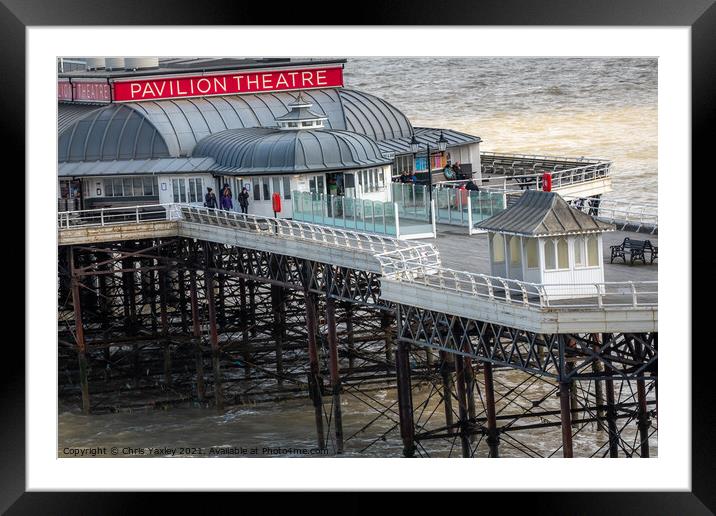 View along Cromer pier on the North Norfolk coast Framed Mounted Print by Chris Yaxley