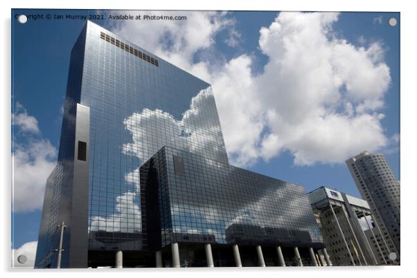 Clouds and modern offices in Rotterdam Acrylic by Ian Murray