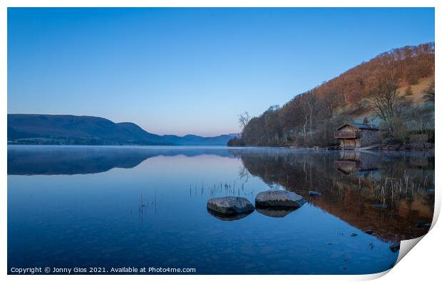 Two Stones of Ullswater Print by Jonny Gios