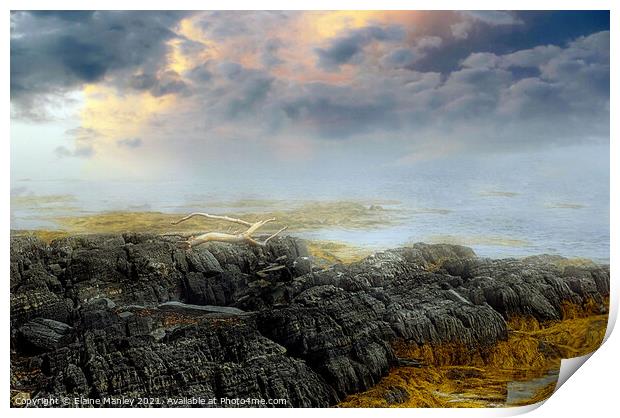 Atlantic Ocean Landscape   Cape Breton Canada  Print by Elaine Manley
