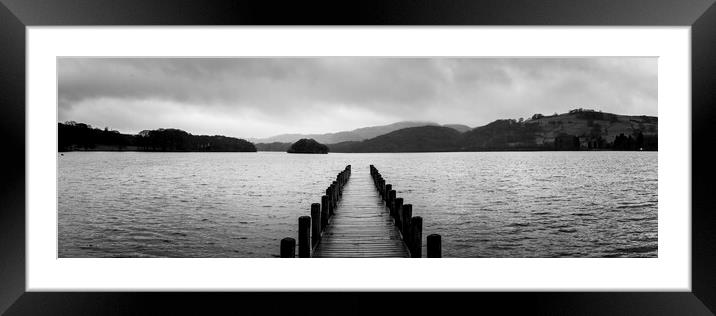 Coniston Water Boat Jetty Lake District Framed Mounted Print by Sonny Ryse