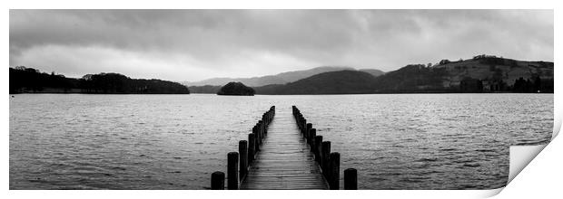 Coniston Water Boat Jetty Lake District Print by Sonny Ryse