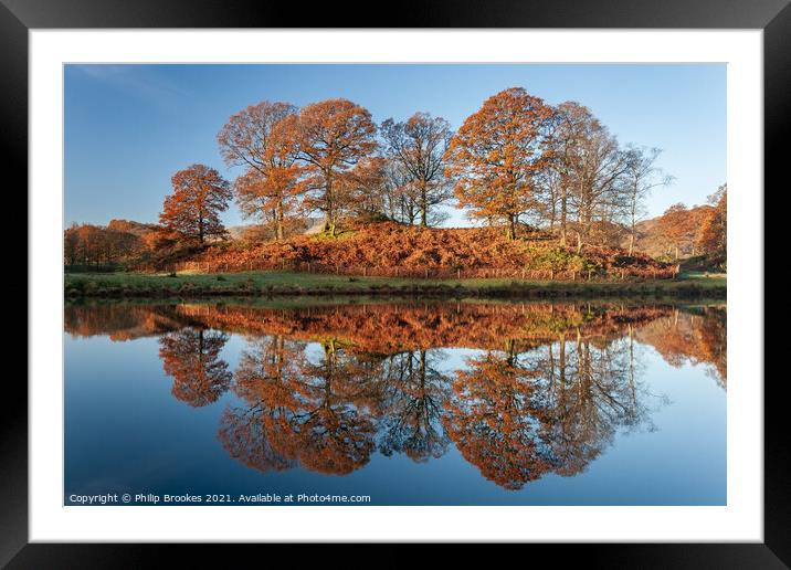 Elterwater in Autumn Framed Mounted Print by Philip Brookes