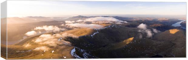 Helvellyn and Catstye Cam Aerial Lake District Canvas Print by Sonny Ryse