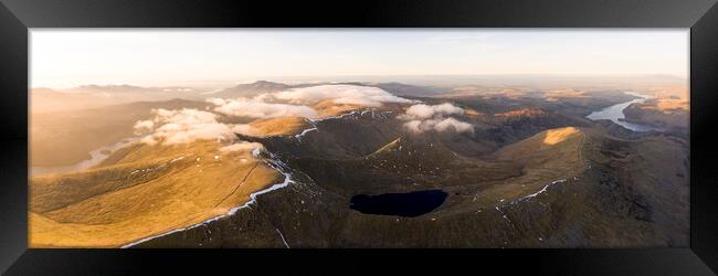 Helvellyn and Striding Edge Aerial Lake District Framed Print by Sonny Ryse