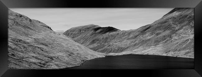 Grisedale Tarn Black and White Lake District Framed Print by Sonny Ryse