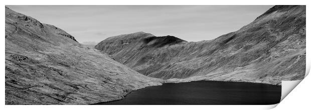 Grisedale Tarn Black and White Lake District Print by Sonny Ryse