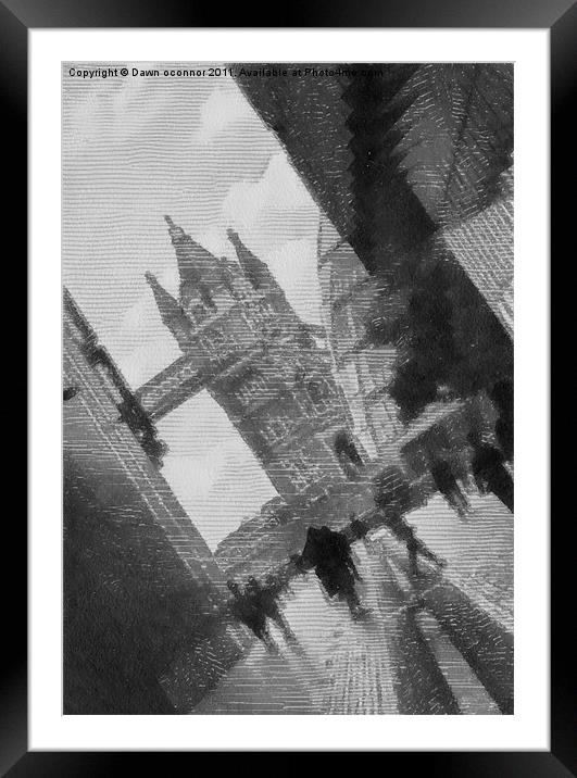 Tower Bridge Framed Mounted Print by Dawn O'Connor