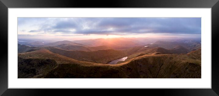 High Street Aerial Lake District Framed Mounted Print by Sonny Ryse