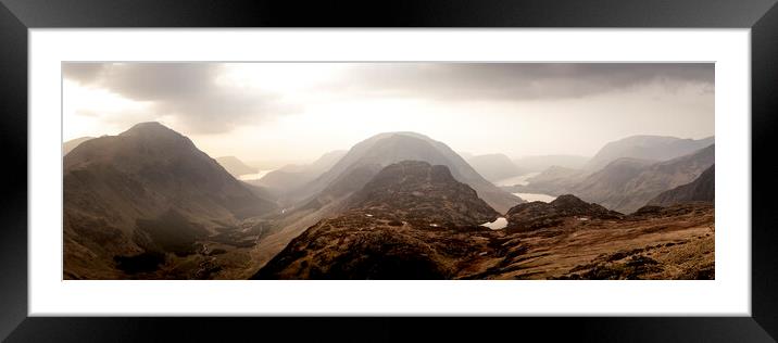 Haystacks, Ennerdale and Buttermere Valleys Lake District Framed Mounted Print by Sonny Ryse
