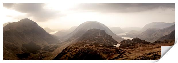 Haystacks, Ennerdale and Buttermere Valleys Lake District Print by Sonny Ryse
