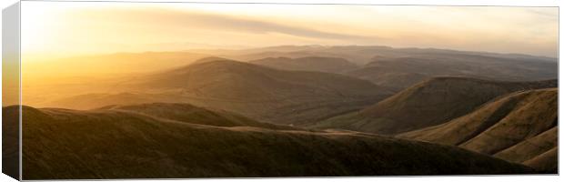 Howgill Fells Black and white Cumbria Canvas Print by Sonny Ryse