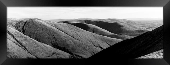Howgill Fells Black and white Cumbria 2 Framed Print by Sonny Ryse