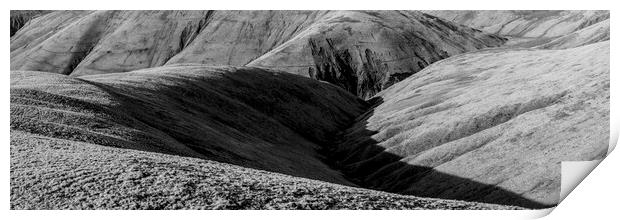 Howgill Fells Black and White Yorkshire Dales Cumbria 2 Print by Sonny Ryse