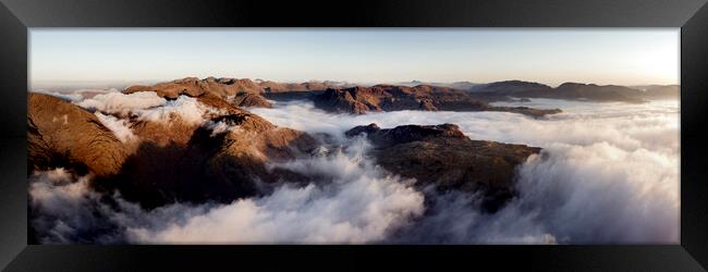 Langdale Valley Aerial Cloud Inversion Lake District Framed Print by Sonny Ryse