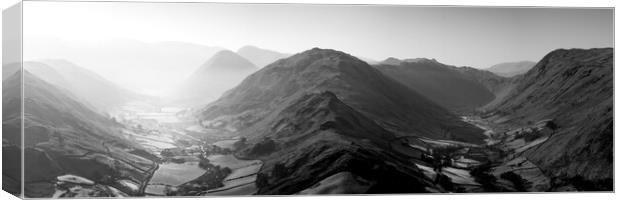 Martindale Black and White Lake District Canvas Print by Sonny Ryse