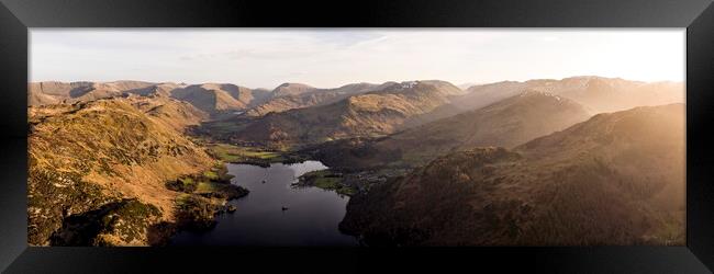 Ullswater and Glenridding Aerial Lake District 2 Framed Print by Sonny Ryse