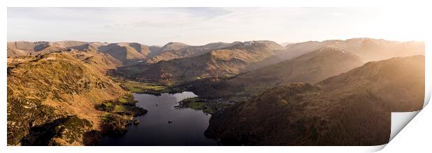 Ullswater and Glenridding Aerial Lake District 2 Print by Sonny Ryse