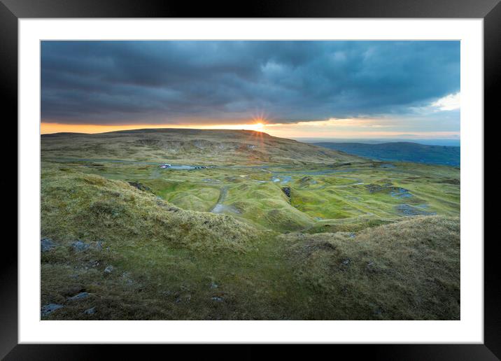 Black Mountain sunset Framed Mounted Print by Leighton Collins