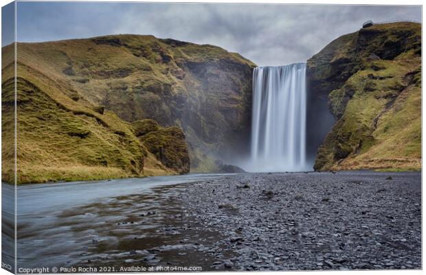 Skogafoss waterfall in southern Iceland Canvas Print by Paulo Rocha