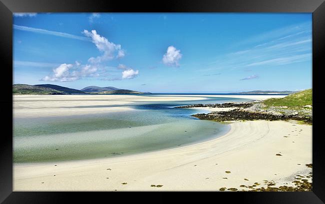 Luskentyre Beach Isle of Harris Scotland Framed Print by Jacqi Elmslie