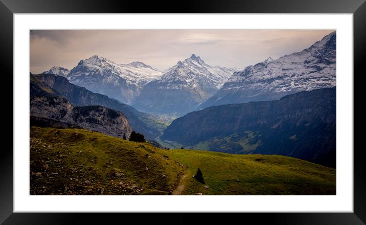 The wonderful mountains of the Swiss Alps Framed Mounted Print by Erik Lattwein