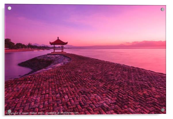Dawn at Sanur Beach Acrylic by Kevin Hellon
