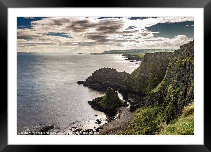 Port Moon Bay, Antrim Framed Mounted Print by Philip Brookes