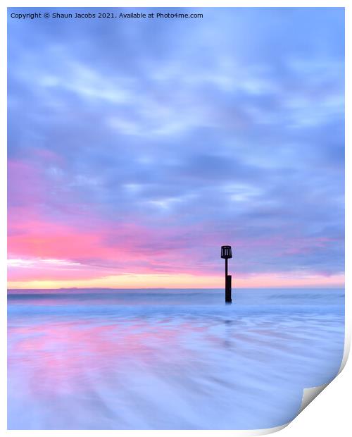 Solitude on Swanage beach  Print by Shaun Jacobs