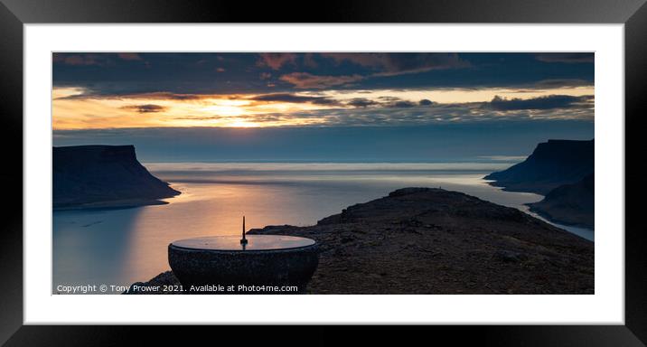 Westfjord sunset Framed Mounted Print by Tony Prower