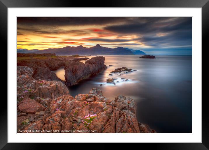 Vattarnes cliff Framed Mounted Print by Tony Prower