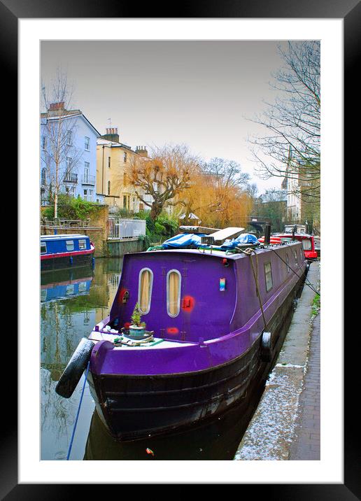 Serene Life on the Narrow Boats Framed Mounted Print by Andy Evans Photos
