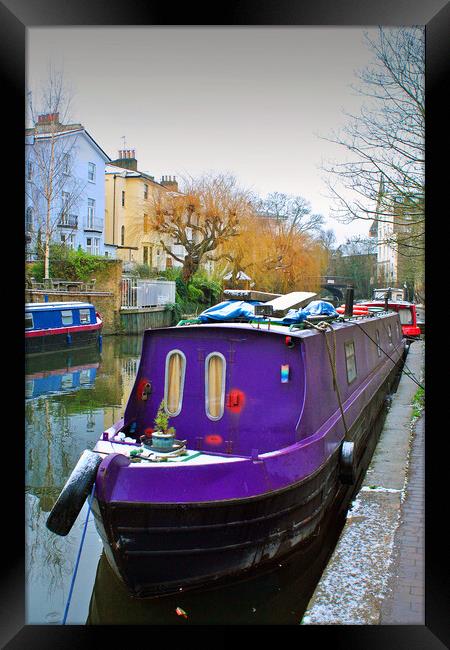 Serene Life on the Narrow Boats Framed Print by Andy Evans Photos